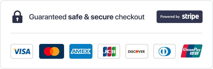 Stripe - Guaranteed safe and secure checkout